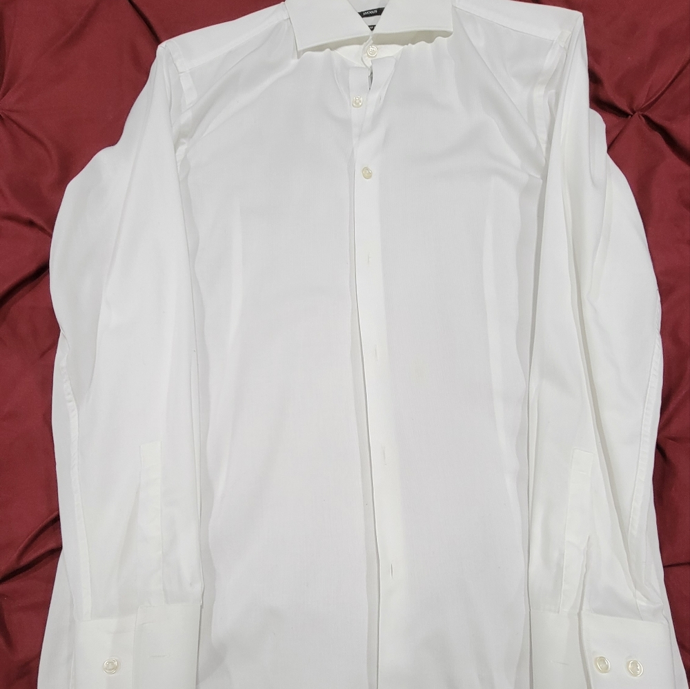 Hugo Boss white dress shirt, size 15 like new